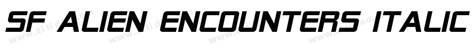 SF Alien Encounters Italic字体转换